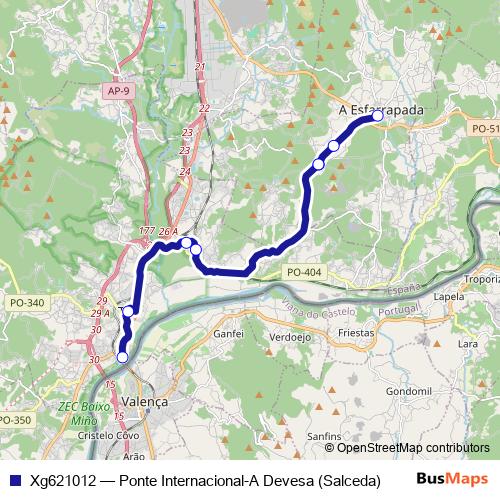 Xg621012 bus Line Map
