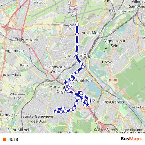 4518 bus Line Map