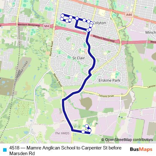 4518 bus Line Map