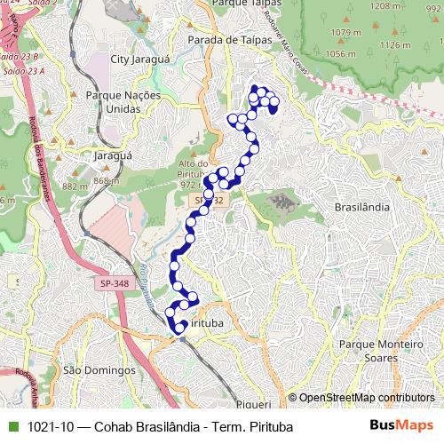 1021-10 bus Line Map