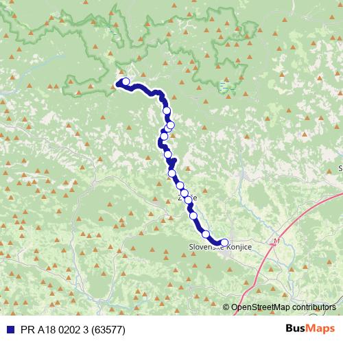 PR A18 0202 3 (63577) bus Line Map