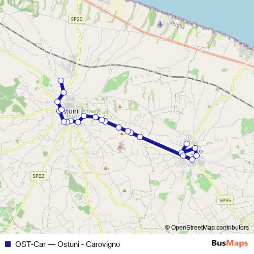 OST-Car bus Line Map