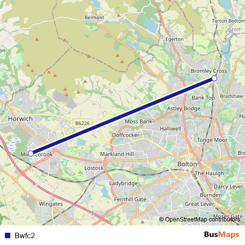 Bwfc2 bus Line Map