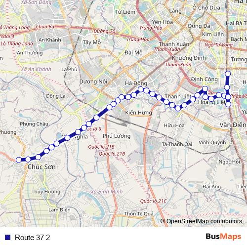 Route 37 2 bus Line Map