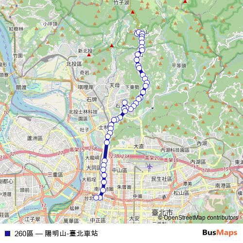 260區 bus Line Map