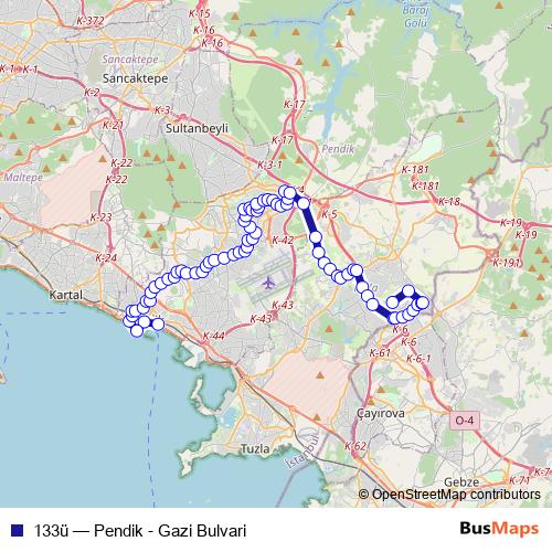 133ü bus Line Map