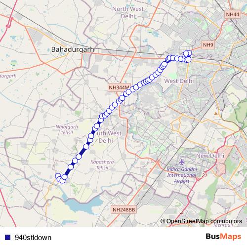 940stldown bus Line Map