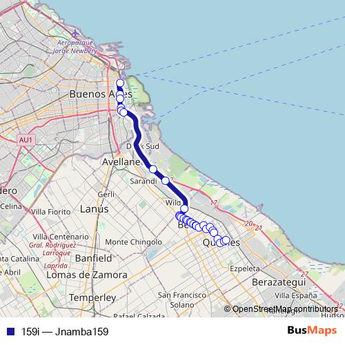 159i bus Line Map