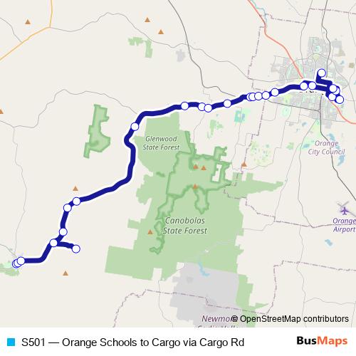 S501 bus Line Map