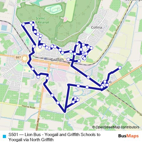 S501 bus Line Map