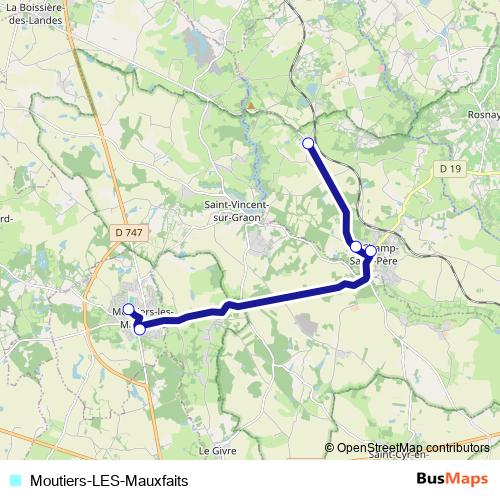 Moutiers-LES-Mauxfaits bus Line Map