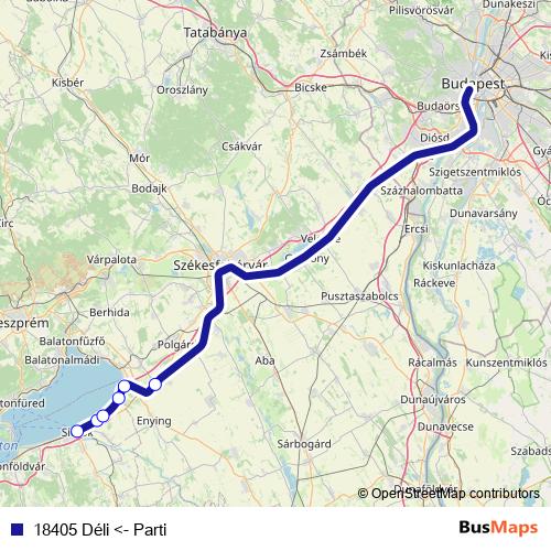 18405 Déli <- Parti rail Line Map