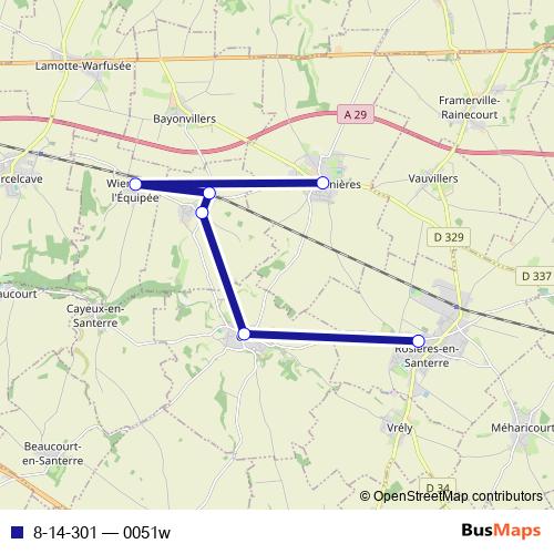 8-14-301 bus Line Map
