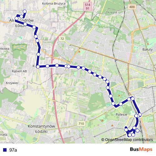 97a bus Line Map