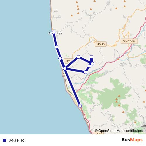 246 F R bus Line Map