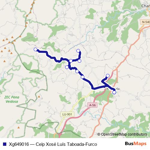 Xg649016 bus Line Map
