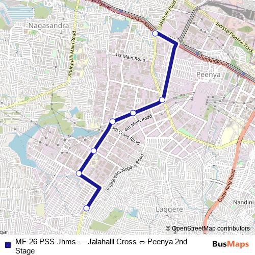 MF-26 PSS-Jhms bus Line Map