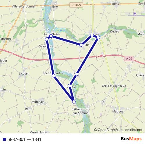9-37-301 bus Line Map