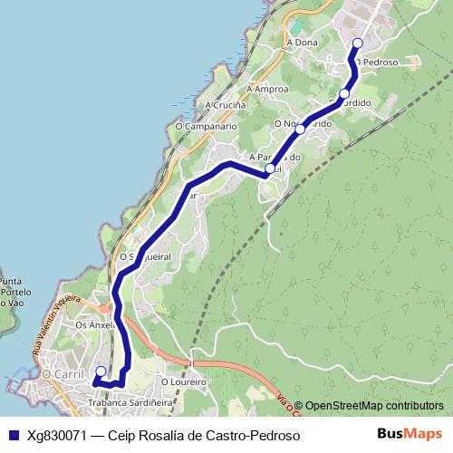 Xg830071 bus Line Map