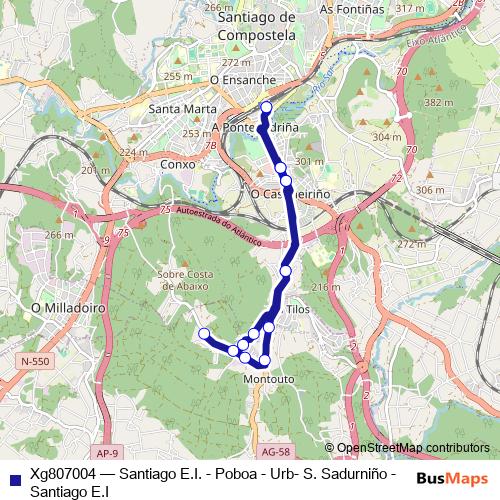 Xg807004 bus Line Map