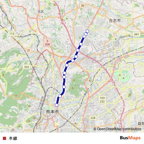 ほんせん rail Line Map