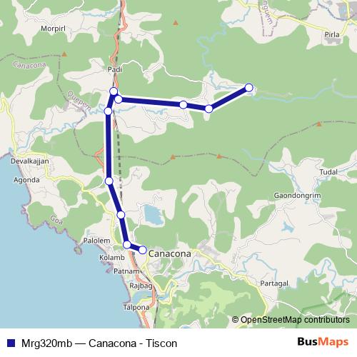 Mrg320mb bus Line Map