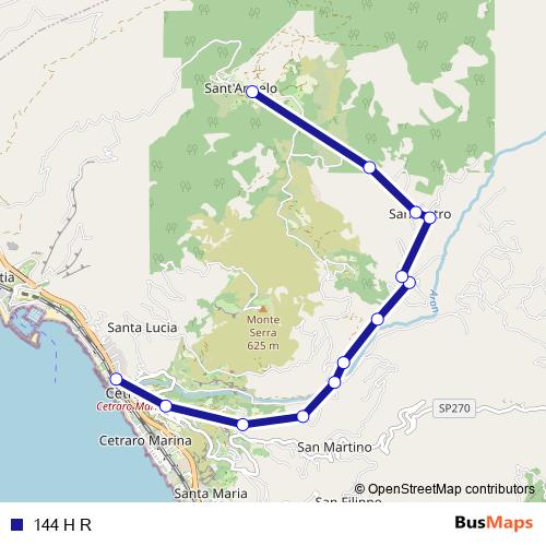 144 H R bus Line Map