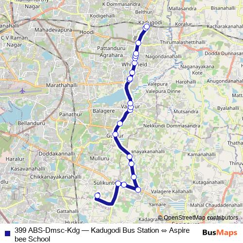 399 ABS-Dmsc-Kdg bus Line Map