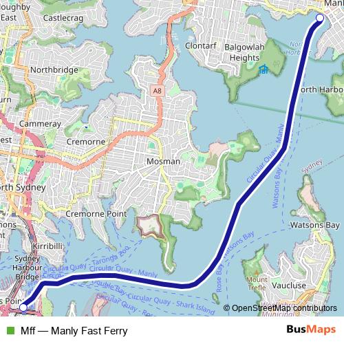 Mff ferry Line Map