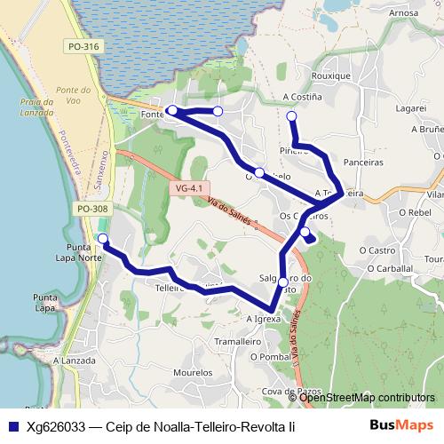 Xg626033 bus Line Map