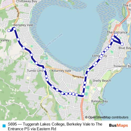 S695 bus Line Map