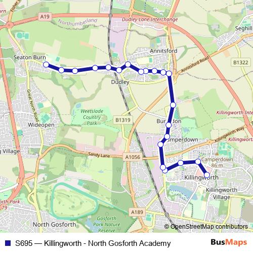 S695 bus Line Map