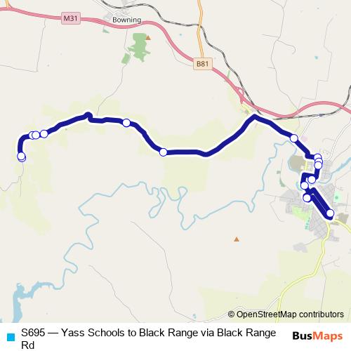 S695 bus Line Map