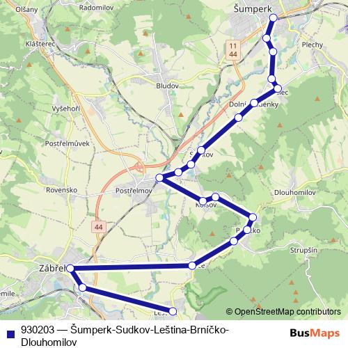 930203 bus Line Map