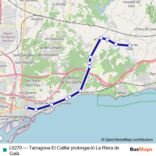 L0270 bus Line Map