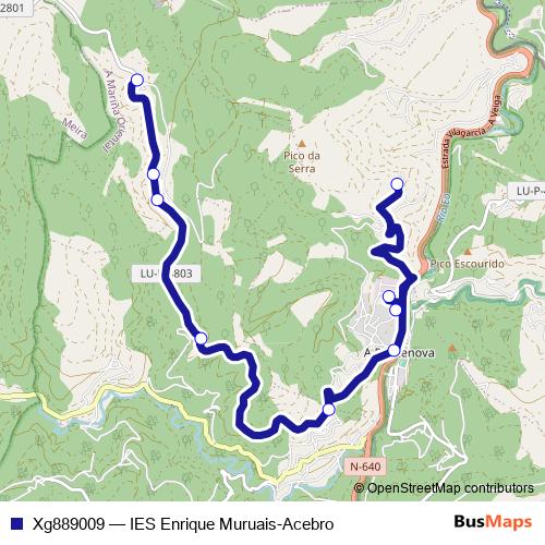 Xg889009 bus Line Map