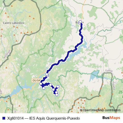 Xg601014 bus Line Map