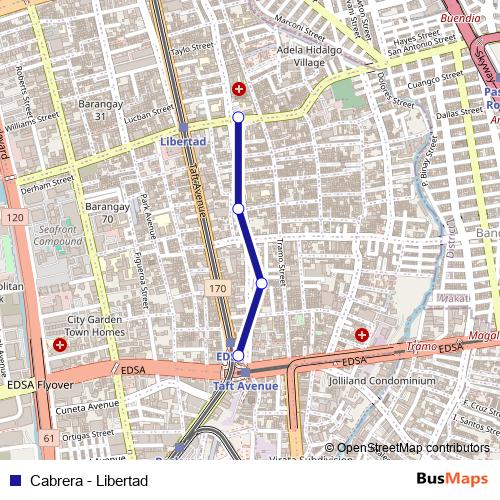 Cabrera - Libertad bus Line Map
