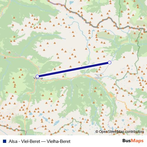 Alsa - Viel-Beret bus Line Map