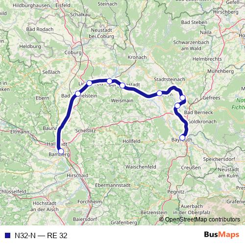 N32-N rail Line Map