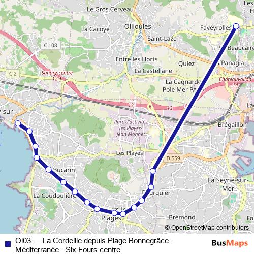 Ol03 bus Line Map