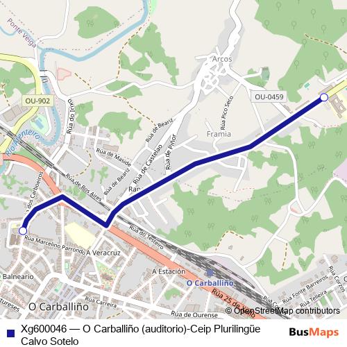 Xg600046 bus Line Map