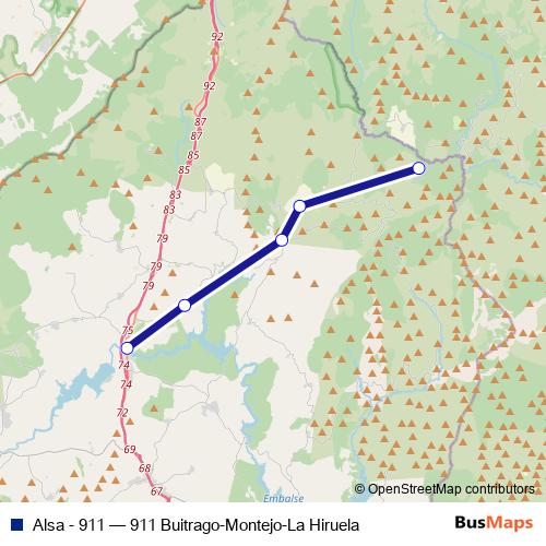 Alsa - 911 bus Line Map