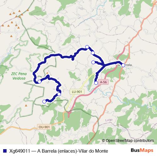Xg649011 bus Line Map