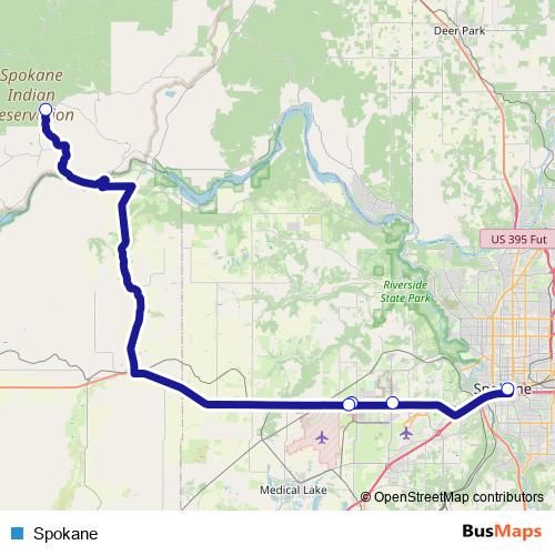 Spokane bus Line Map