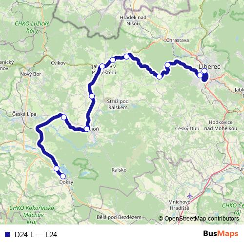 D24-L rail Line Map