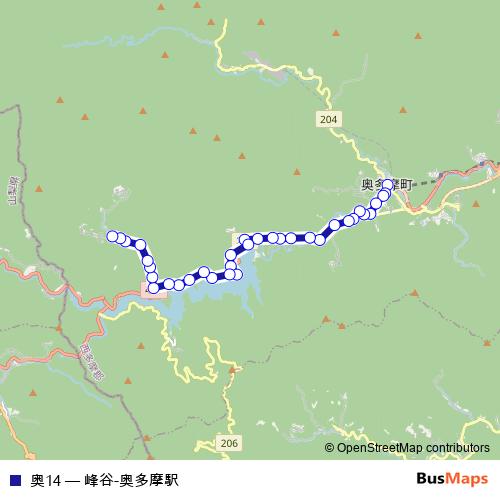 奥14 bus Line Map