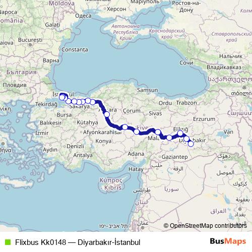 Flixbus Kk0148 bus Line Map