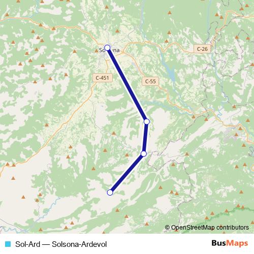 Sol-Ard bus Line Map