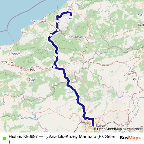Flixbus Kk0697 bus Line Map